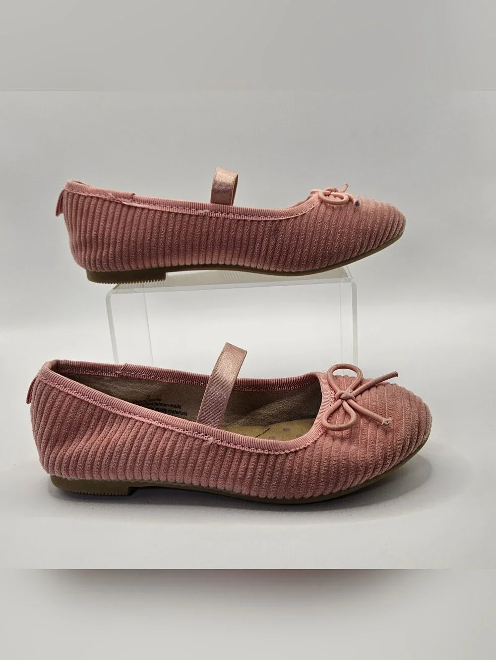 Cat & Jack Glitter & Dusty Rose Ballet Flats - 2 Pair Bundle. Size 9